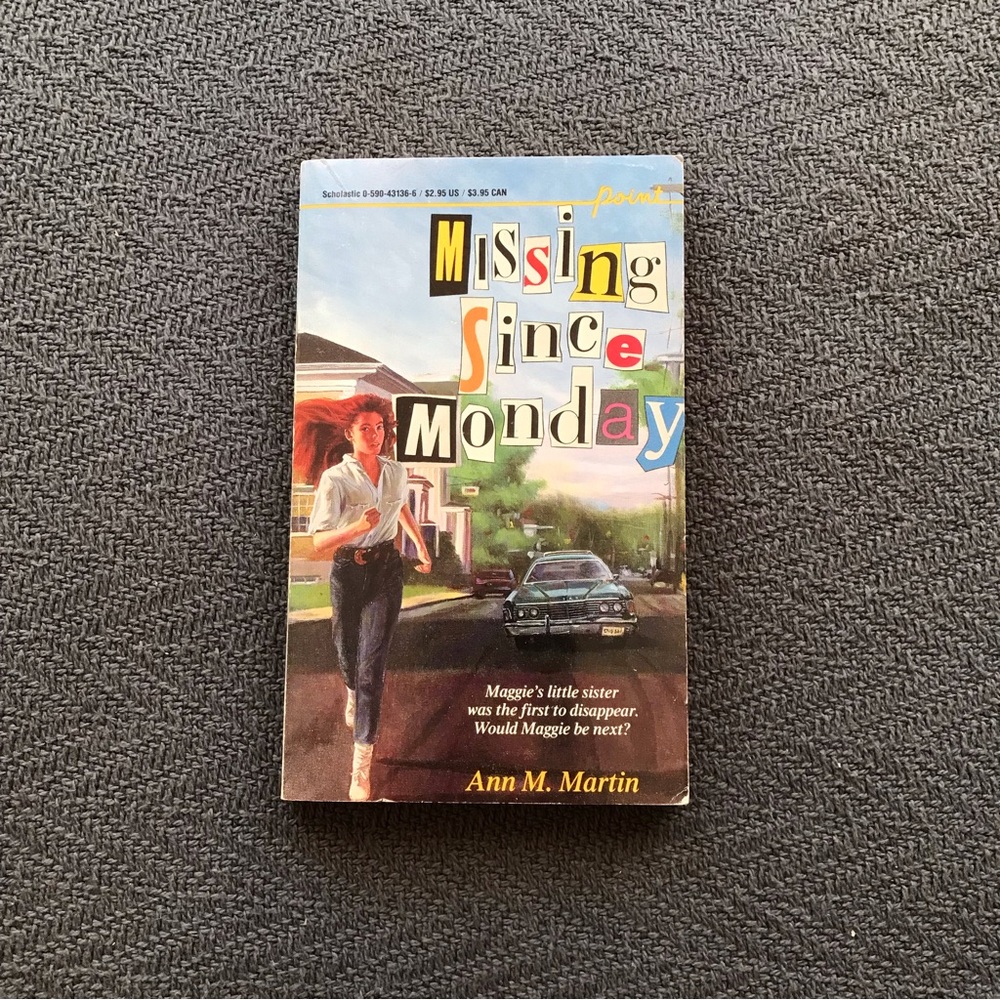Vintage Ann M. Martin Missing Since Monday Scholastic 1986 Baby-Sitters Club Aut